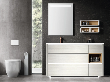 RIVA 03 - Floor-standing wooden vanity unit with integrated washbasin by Gruppo Geromin - view 2